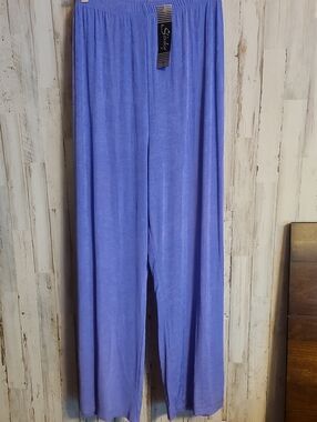 Slinky Lavender Wide-Leg Lounge Pants